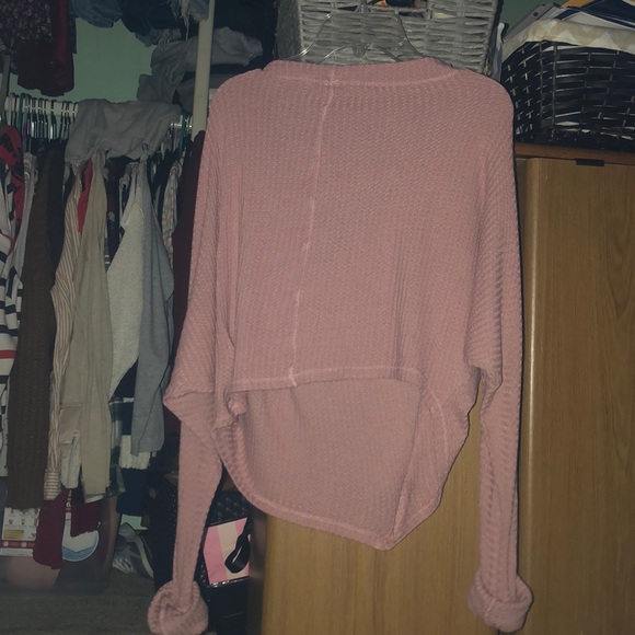 Slouchy Pink Knit Sweater - Picture 2 of 2
